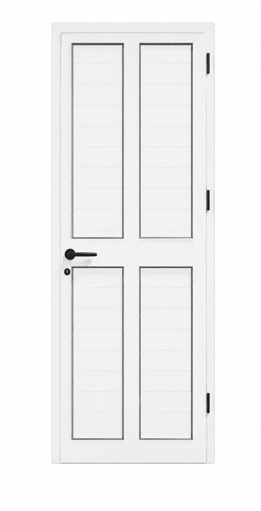 Puerta de aluminio con 4 divisiones
