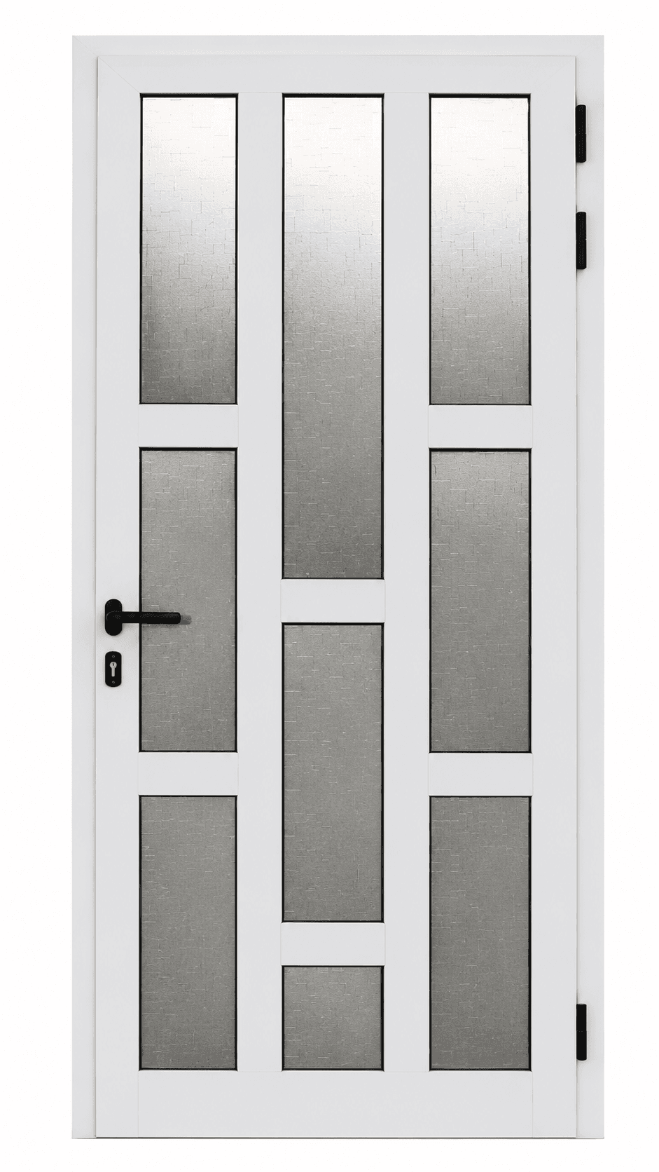Puerta de cristal con 10 divisiones