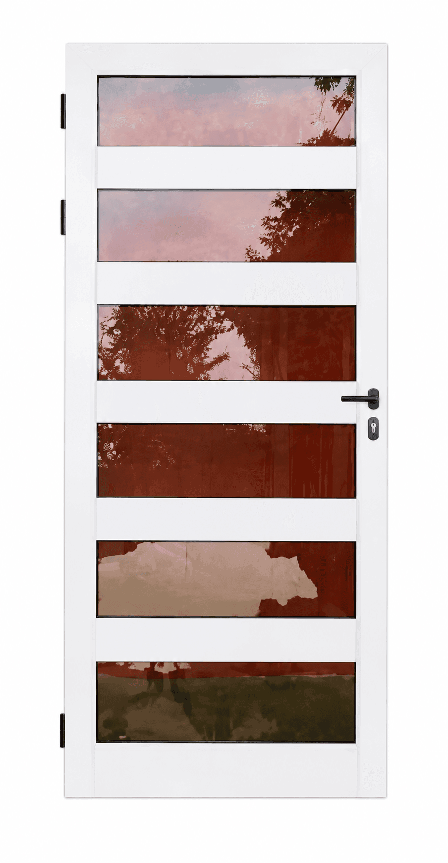 Puerta de cristal con 6 divisiones